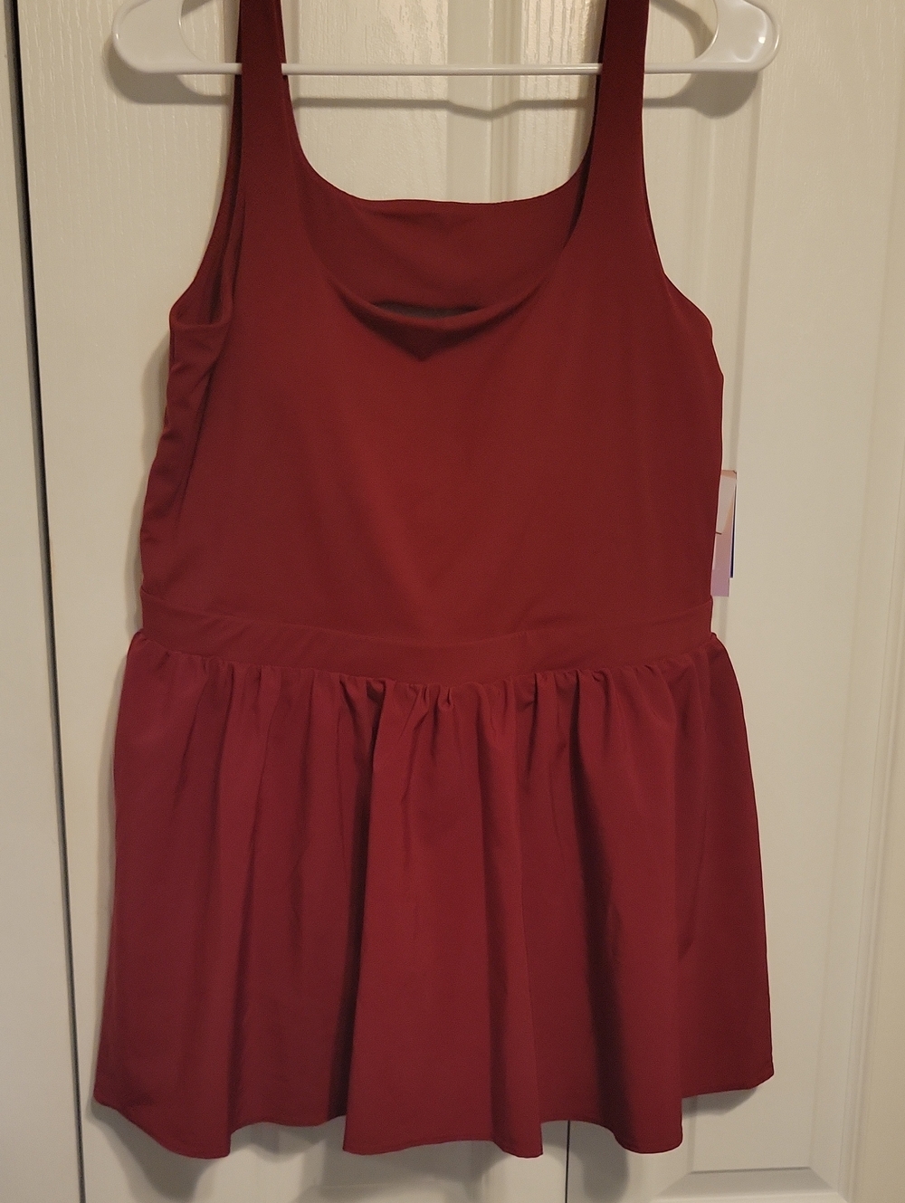 Womans Sleeveless Burgundy Skater Dress Lg